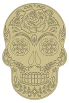 12" Sugar Skull Wood Cutout - Unfinished Wood - Michelle's aDOORable Creations - Unfinished Wood Cutouts