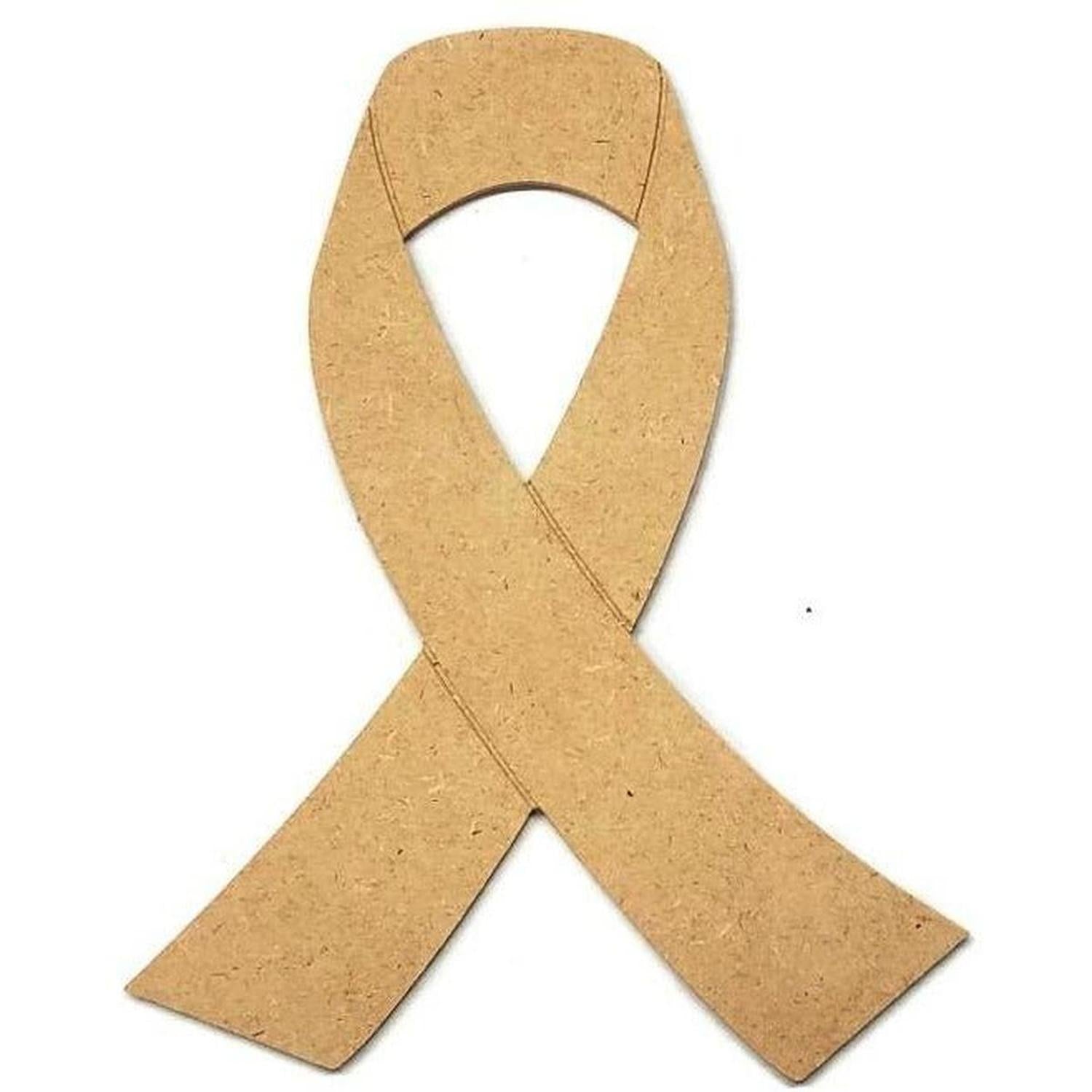 12" Unpainted MDF Awareness Ribbon Cutout