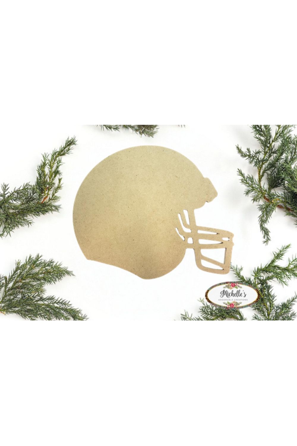 Shop For 12" Unpainted MDF Football Helmet Cutout