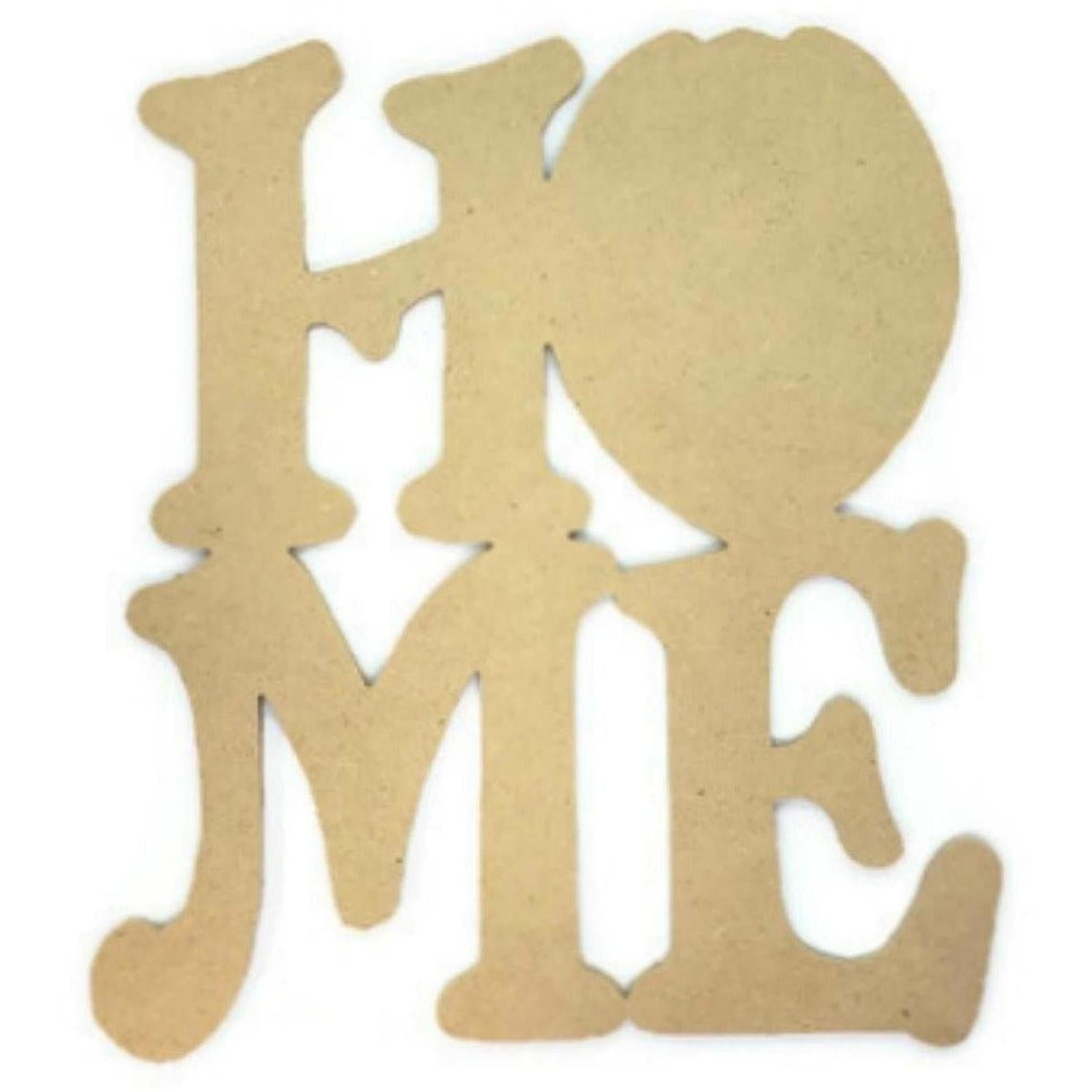 Shop For 12" Unpainted MDF Home Badge Wood Cutout at Michelle's aDOORable Creations