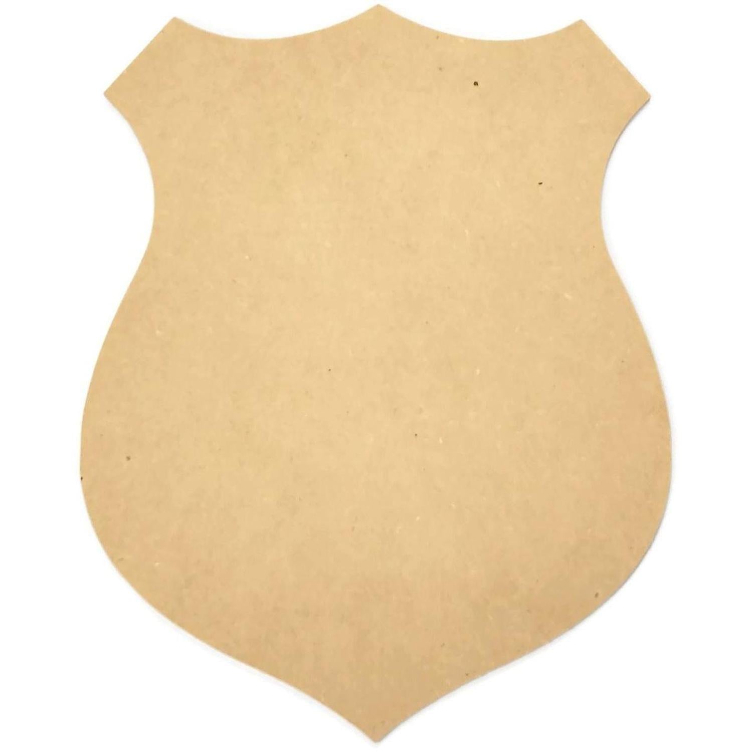 Shop For 12" Unpainted MDF Police Badge Shield Wood Cutout at Michelle's aDOORable Creations