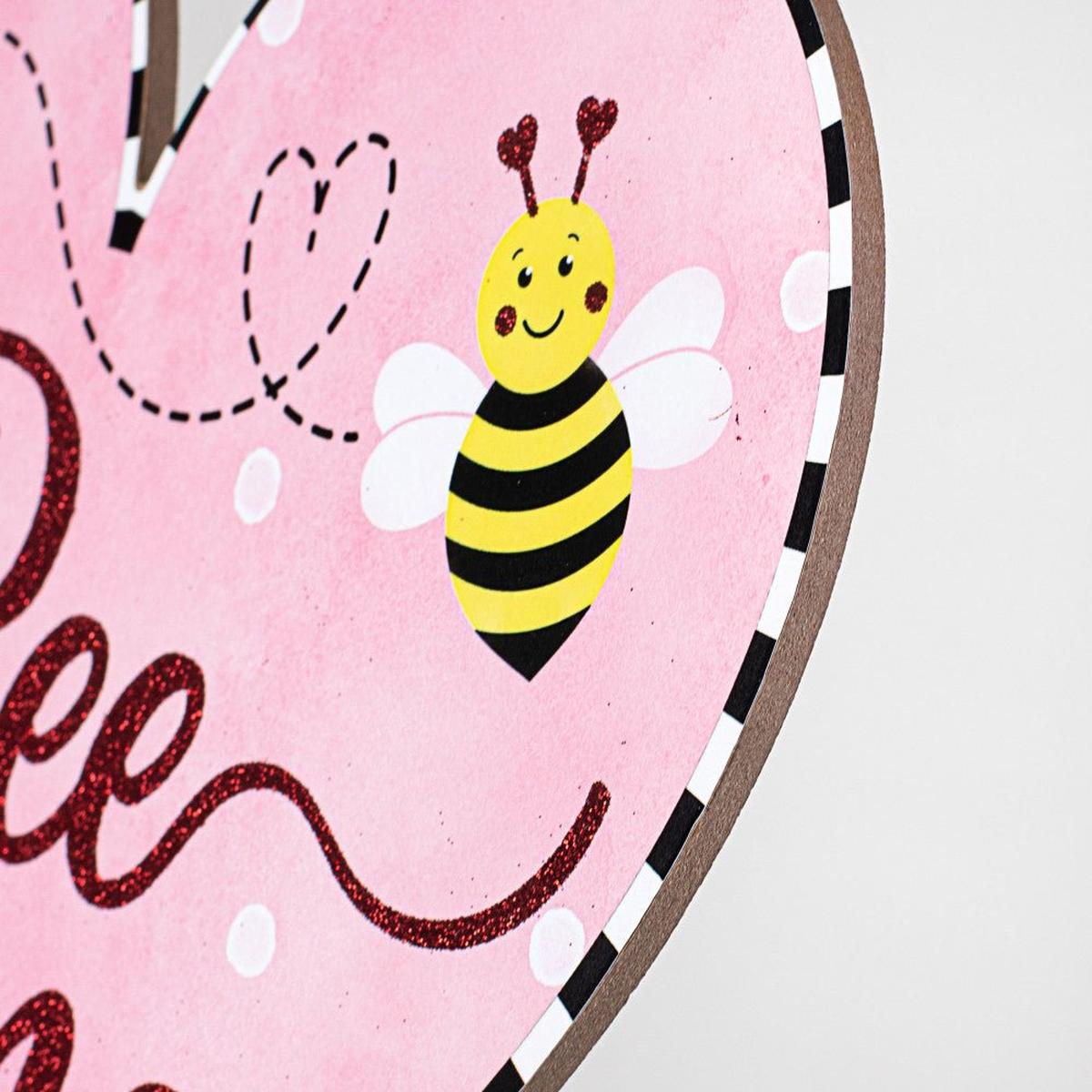 Shop For 12" Wood Heart Hanger Sign: Bee Mine at Michelle's aDOORable Creations