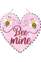 12" Wood Heart Hanger Sign: Bee Mine - Michelle's aDOORable Creations - Wooden/Metal Signs