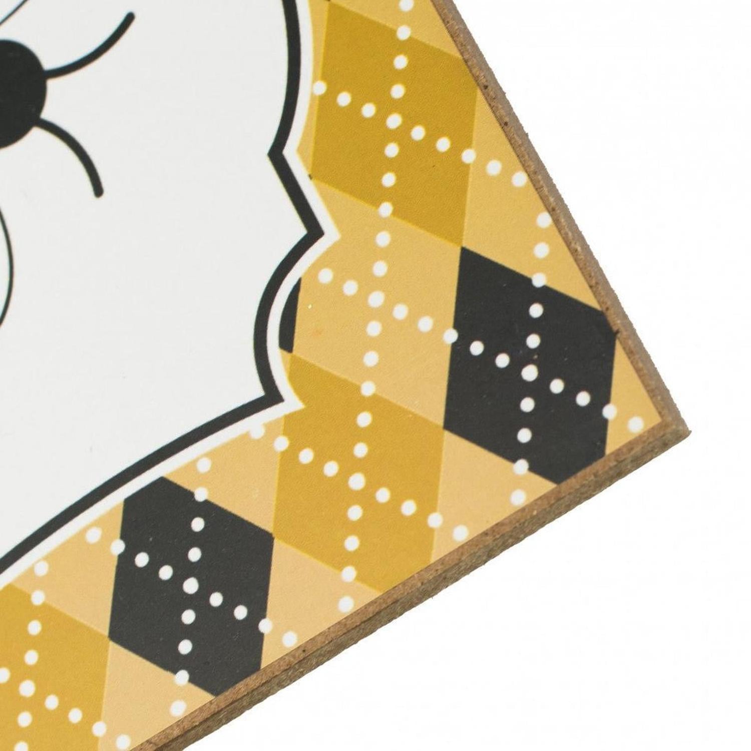 12" Wood Sign: Bee Happy