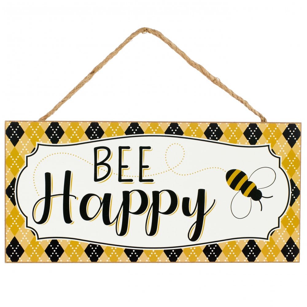 Shop For 12" Wood Sign: Bee Happy at Michelle's aDOORable Creations