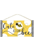 12" Wood Sign: Cute as Can Bee - Michelle's aDOORable Creations - Wooden/Metal Signs