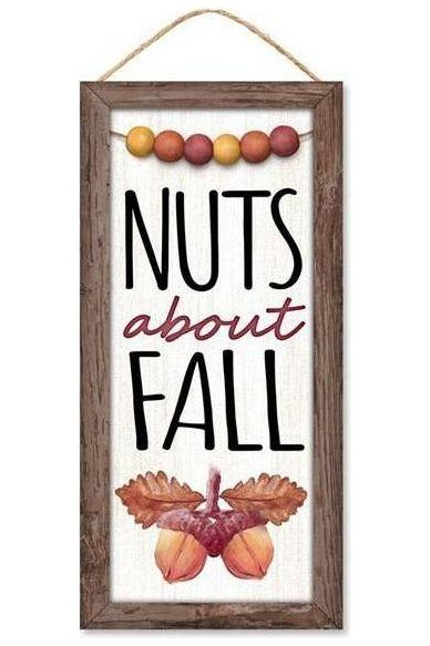 Shop For 12" Wood Sign: Nuts About Fall at Michelle's aDOORable Creations