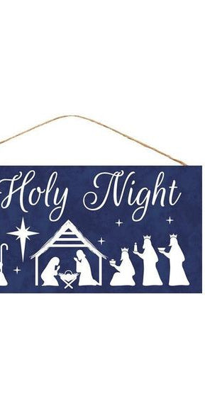 12" Wood Sign: O Holy Night - Michelle's aDOORable Creations - Wooden/Metal Signs