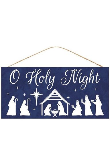 12" Wood Sign: O Holy Night - Michelle's aDOORable Creations - Wooden/Metal Signs