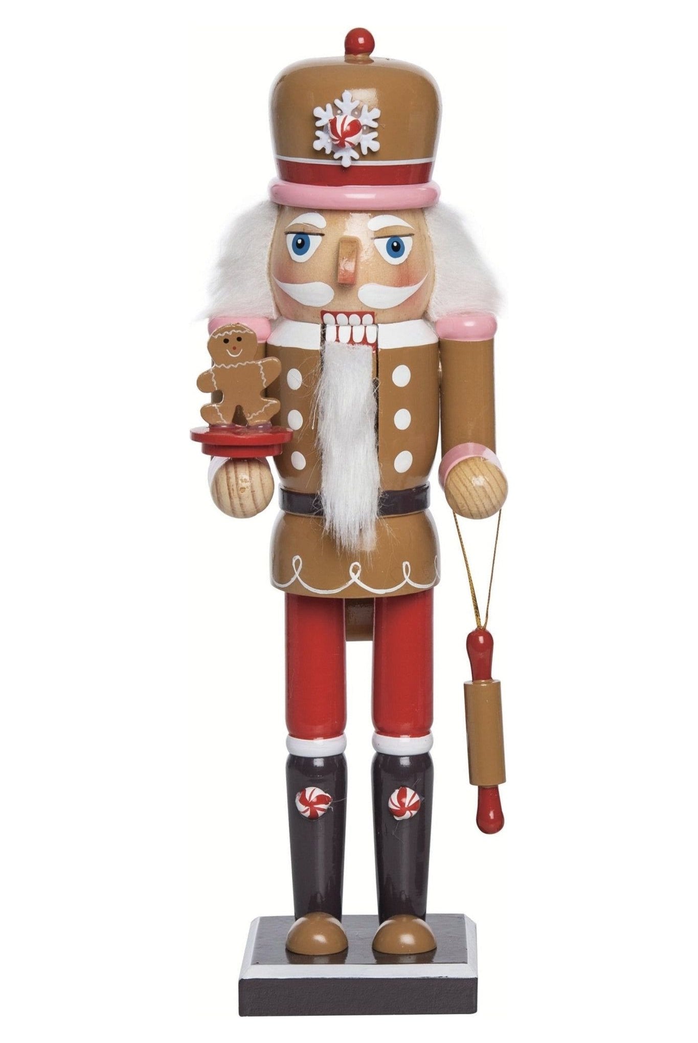 12" Wooden Gingerbread Nutcracker - Michelle's aDOORable Creations - Christmas Decor