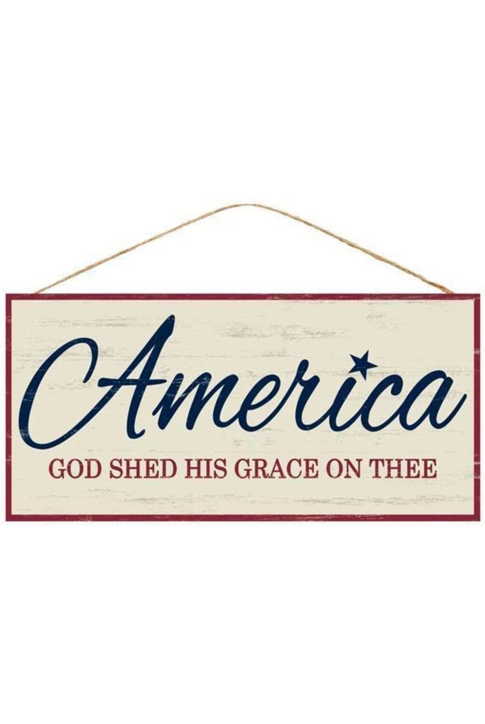 12" Wooden Sign: America God Shed Grace - Michelle's aDOORable Creations - Wooden/Metal Signs