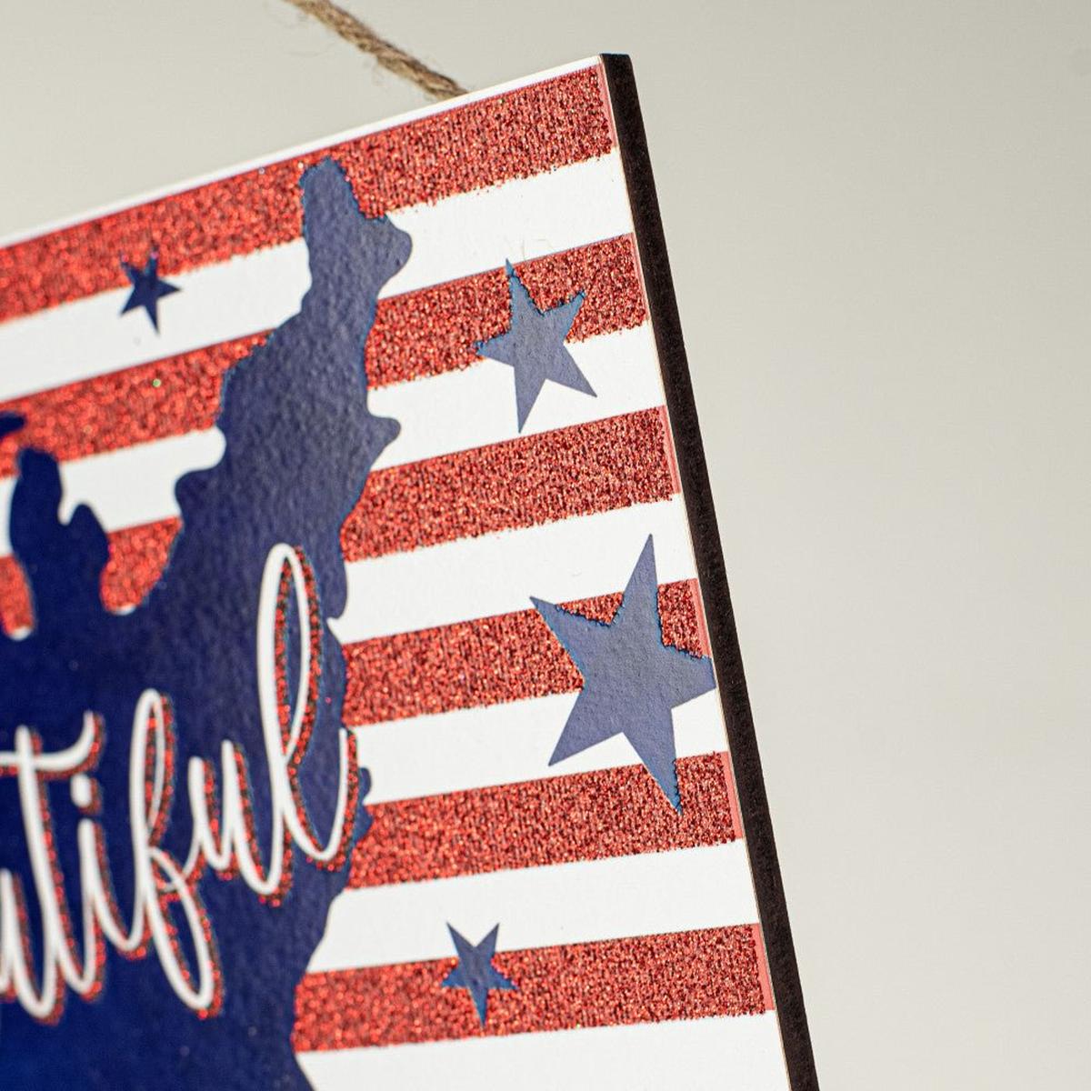 Shop For 12" Wooden Sign: America The Beautiful at Michelle's aDOORable Creations