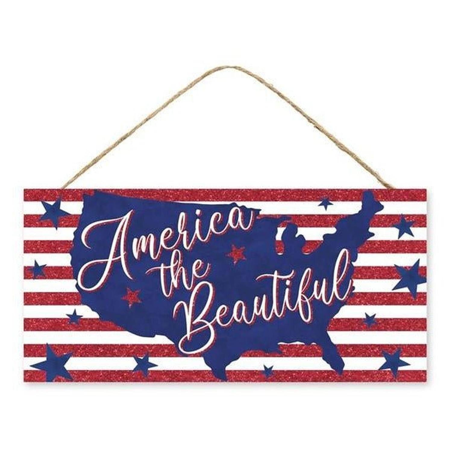 Shop For 12" Wooden Sign: America The Beautiful at Michelle's aDOORable Creations