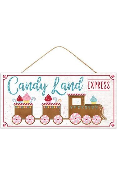 12" Wooden Sign: Candy Lane Express - Michelle's aDOORable Creations - Wooden/Metal Signs