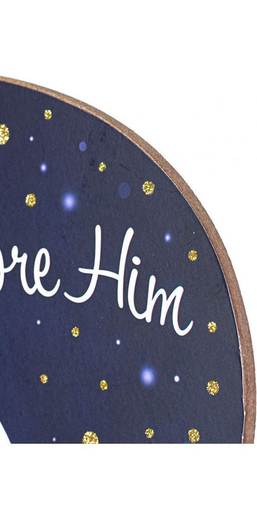 12" Wooden Sign: Come Let Us Adore Him - Michelle's aDOORable Creations - Wooden/Metal Signs