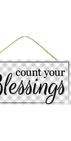 12" Wooden Sign: Count Your Blessings - Michelle's aDOORable Creations - Wooden/Metal Signs
