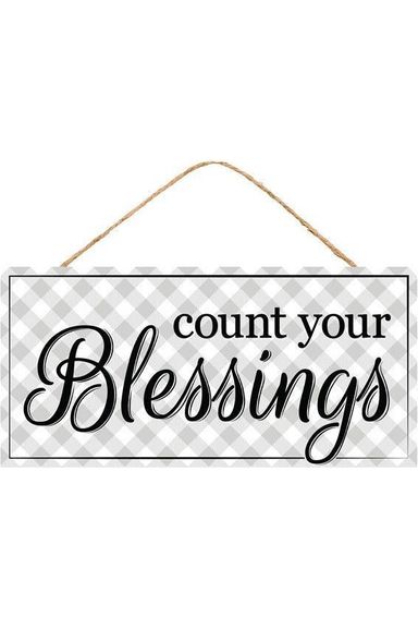12" Wooden Sign: Count Your Blessings - Michelle's aDOORable Creations - Wooden/Metal Signs