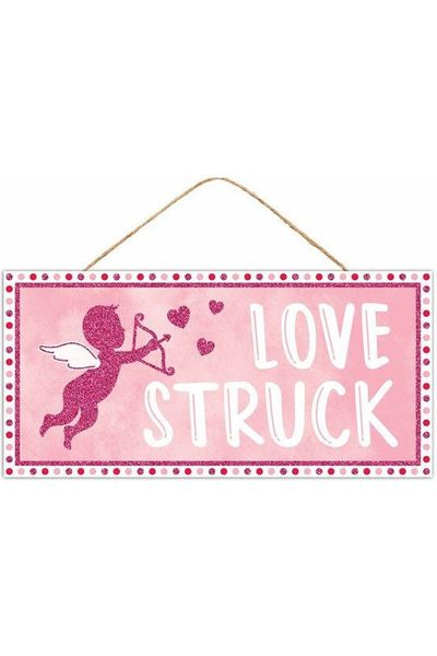 12" Wooden Sign: Cupid Love Struck - Michelle's aDOORable Creations - Wooden/Metal Signs
