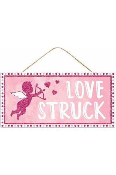 Shop For 12" Wooden Sign: Cupid Love Struck at Michelle's aDOORable Creations