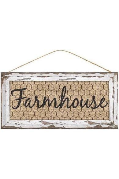 Shop For 12" Wooden Sign: Farmhouse (White) AP831627
