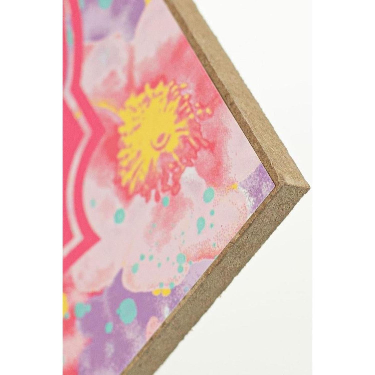 12" Wooden Sign: Floral Welcome Sign