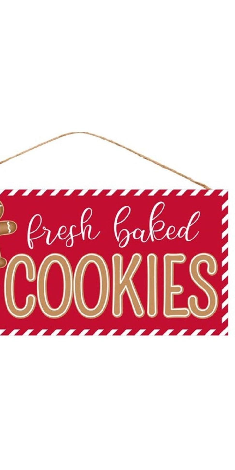 12" Wooden Sign: Fresh Baked Cookies - Michelle's aDOORable Creations - Wooden/Metal Signs