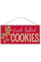 12" Wooden Sign: Fresh Baked Cookies - Michelle's aDOORable Creations - Wooden/Metal Signs