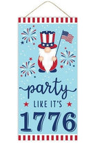 12" Wooden Sign: Gnome Party Like 1776 - Michelle's aDOORable Creations - Wooden/Metal Signs