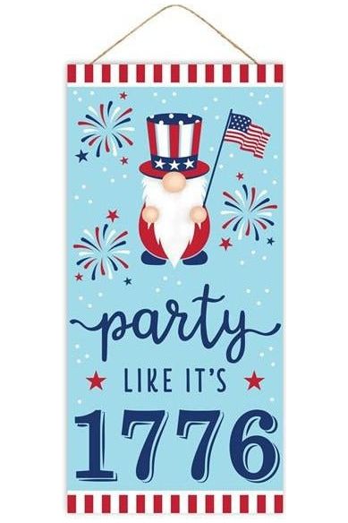 Shop For 12" Wooden Sign: Gnome Party Like 1776 AP7096