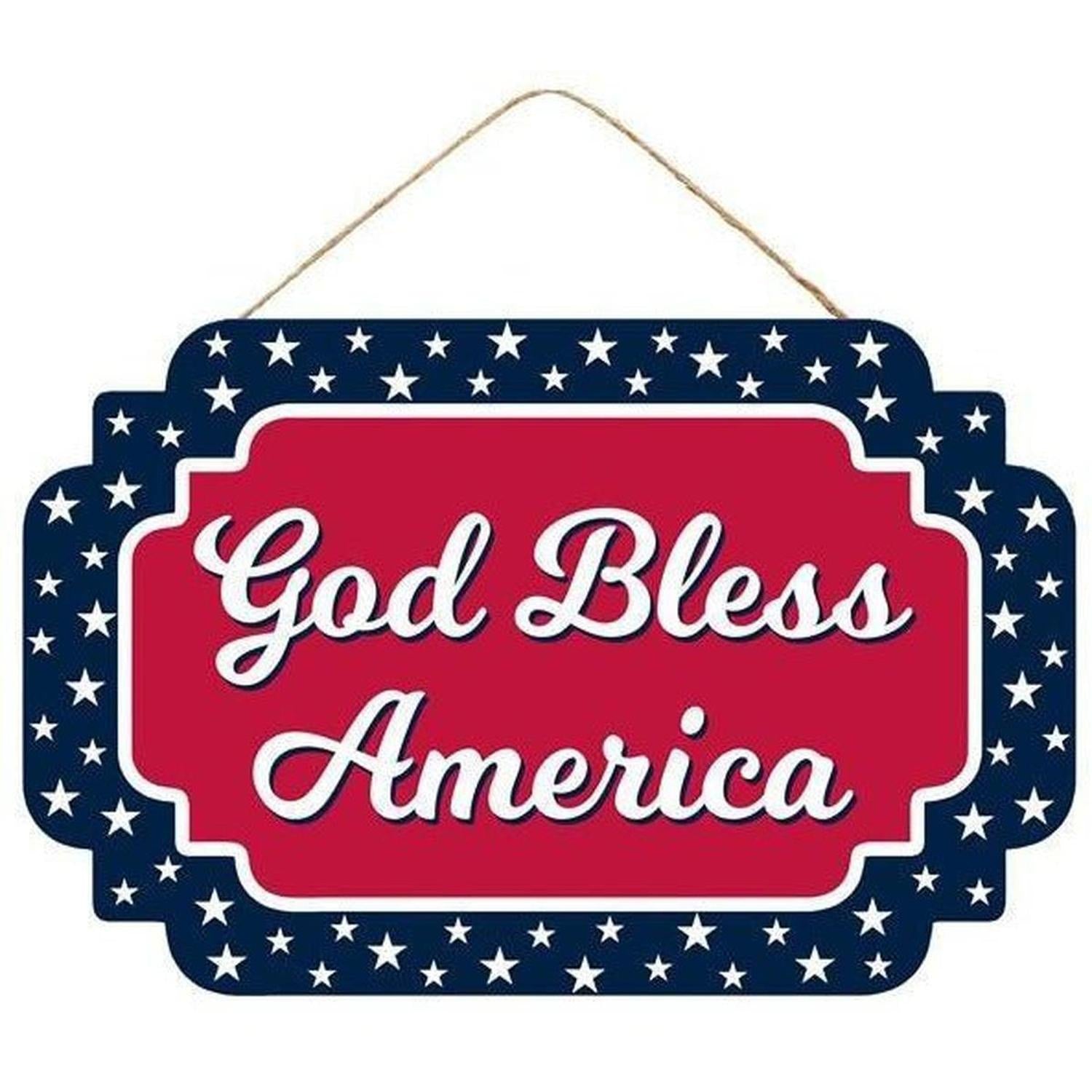 Shop For 12" Wooden Sign: God Bless America at Michelle's aDOORable Creations