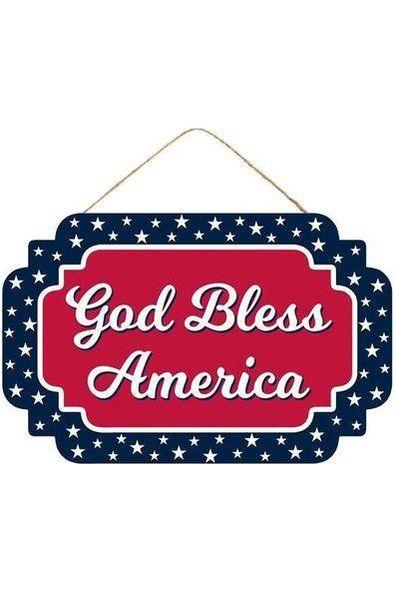 Shop For 12" Wooden Sign: God Bless America at Michelle's aDOORable Creations