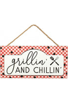 Shop For 12" Wooden Sign: Grillin and Chillin at Michelle's aDOORable Creations