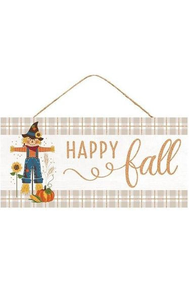 Shop For 12" Wooden Sign: Happy Fall Scarecrow AP8928