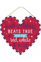 12" Wooden Sign: Heart Beats True - Michelle's aDOORable Creations - Wooden/Metal Signs