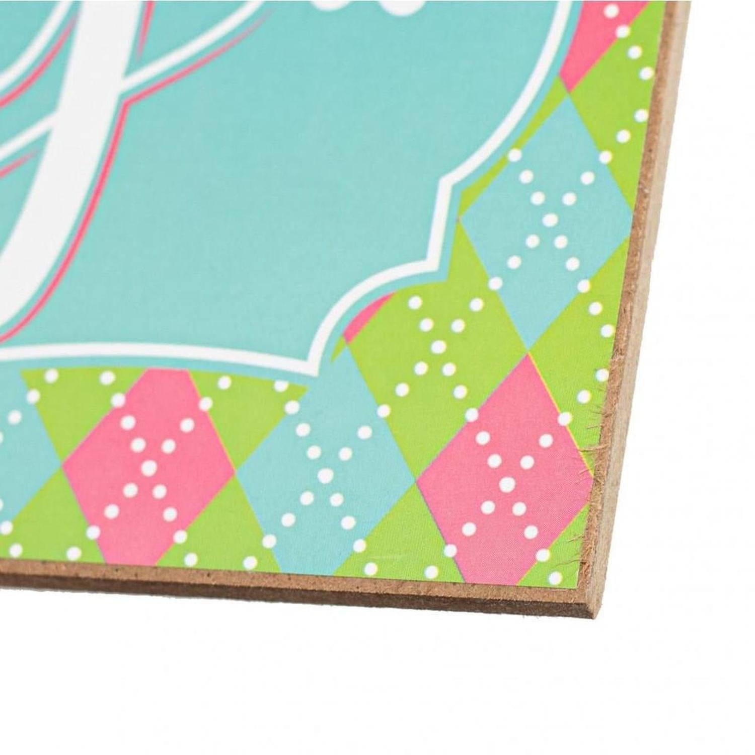 12" Wooden Sign: Hello Spring Flower