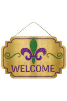 Shop For 12" Wooden Sign: Mardi Gras Welcome AP839645