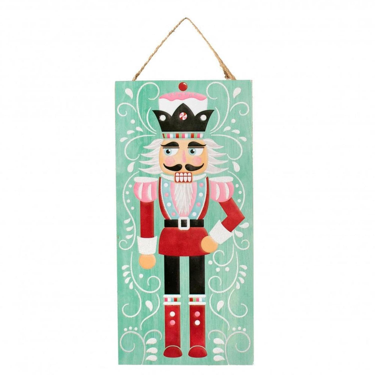 12" Wooden Sign: Nutcracker Mint Green