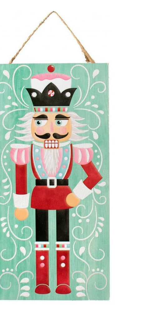 12" Wooden Sign: Nutcracker Mint Green - Michelle's aDOORable Creations - Wooden/Metal Signs