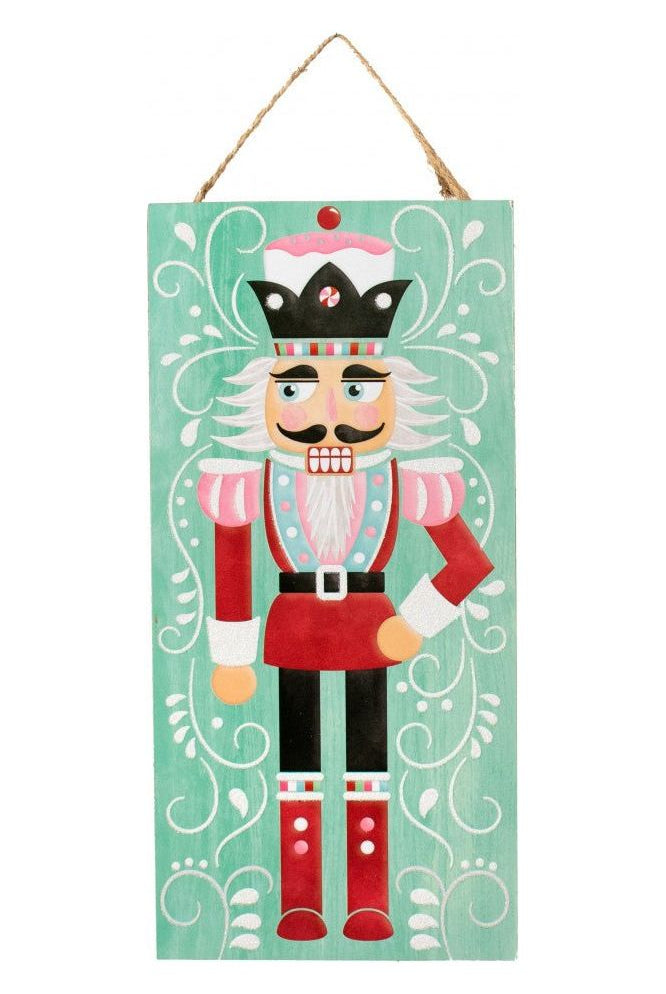 12" Wooden Sign: Nutcracker Mint Green - Michelle's aDOORable Creations - Wooden/Metal Signs
