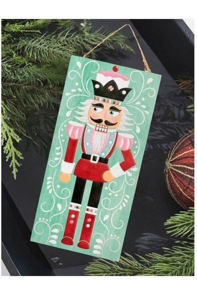 Shop For 12" Wooden Sign: Nutcracker Mint Green at Michelle's aDOORable Creations