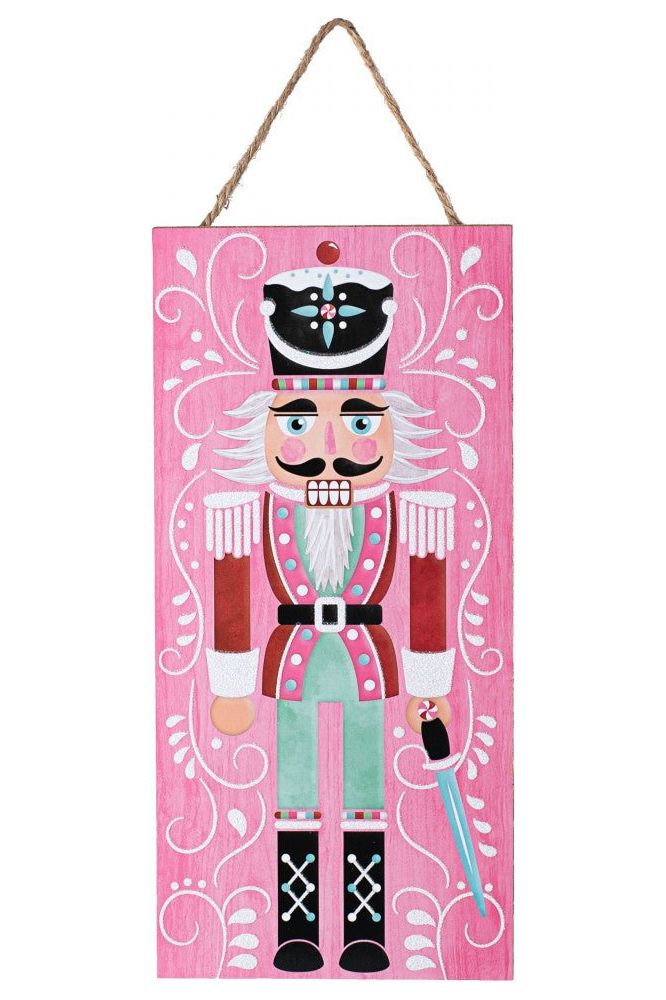 12" Wooden Sign: Nutcracker Pink - Michelle's aDOORable Creations - Wooden/Metal Signs