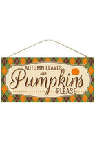 Shop For 12" Wooden Sign: Pumpkins Please at Michelle's aDOORable Creations