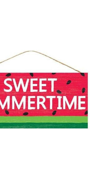 12" Wooden Sign: Sweet Summertime/Watermelon - Michelle's aDOORable Creations - Wooden/Metal Signs