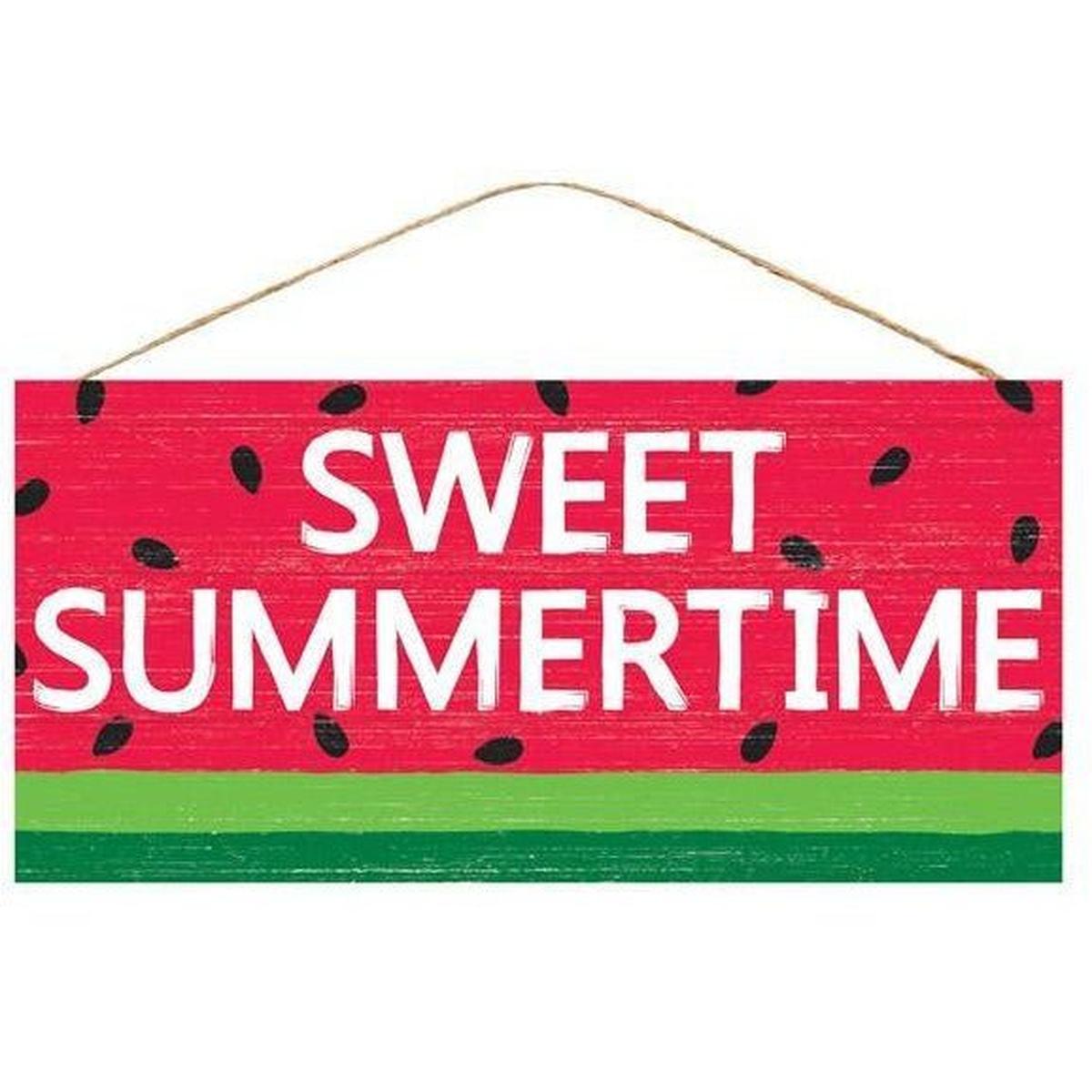 Shop For 12" Wooden Sign: Sweet Summertime/Watermelon at Michelle's aDOORable Creations