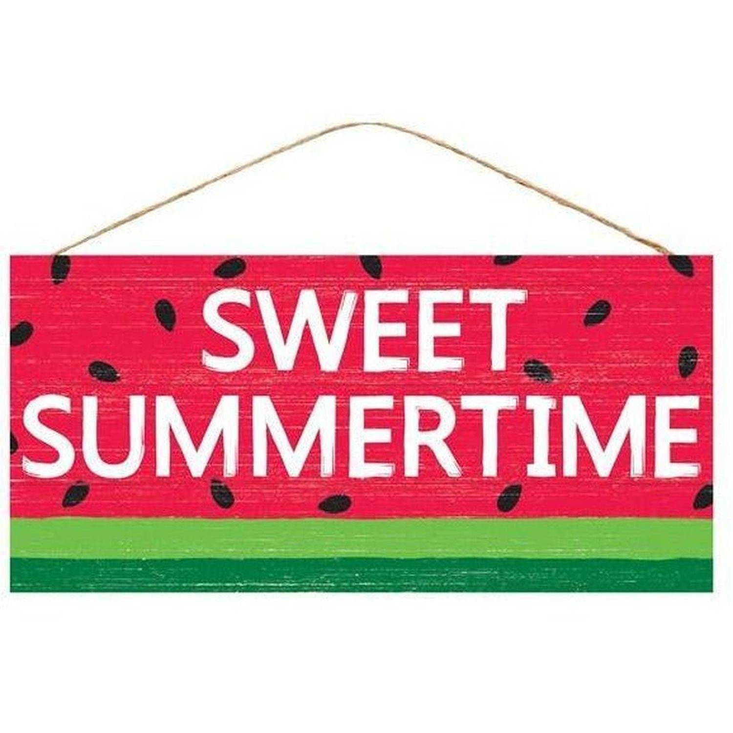 Shop For 12" Wooden Sign: Sweet Summertime/Watermelon at Michelle's aDOORable Creations