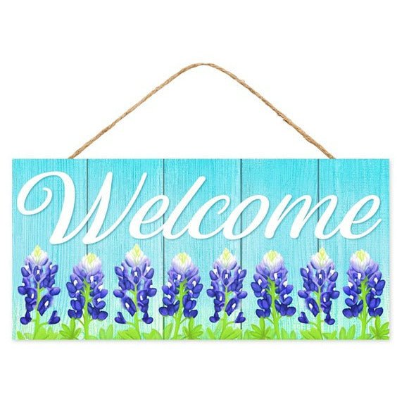 Shop For 12" Wooden Sign: Welcome Bluebonnets at Michelle's aDOORable Creations