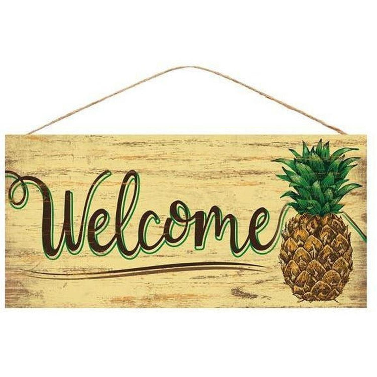Shop For 12" Wooden Sign: Welcome Pineapple at Michelle's aDOORable Creations