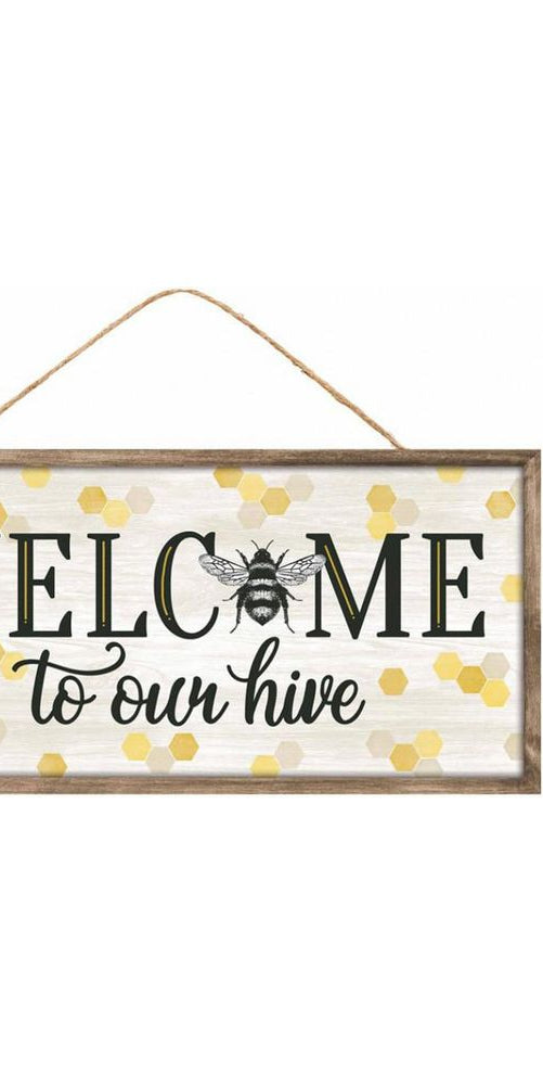 12" Wooden Sign: Welcome to Our Hive - Michelle's aDOORable Creations - Wooden/Metal Signs