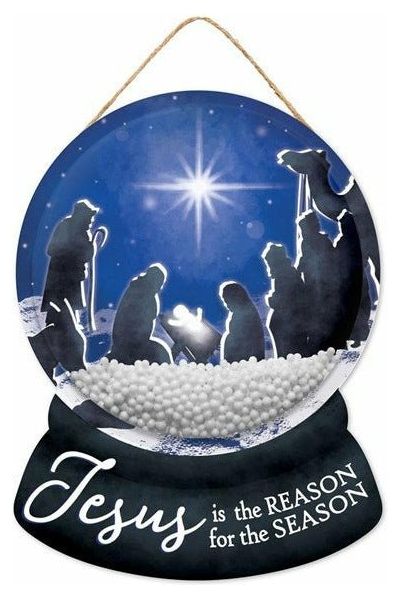 Shop For 12" Wooden Snow Globe Sign: Jesus Is The Reason AP07245