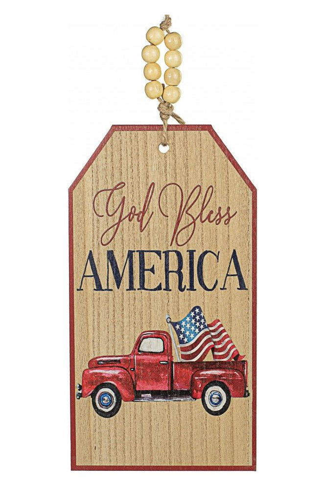Shop For 12" Wooden Tag Sign: God Bless America 74151BN